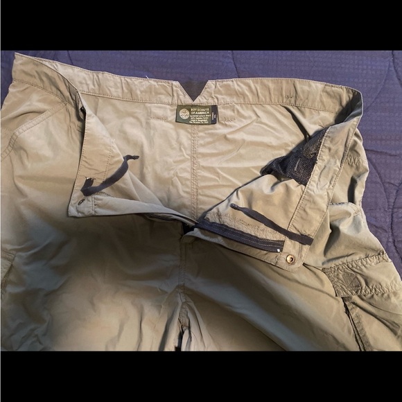 Boy Scouts of America Centennial Uniform Short Adult Ladies Green Cargo Nylon - Picture 5 of 8